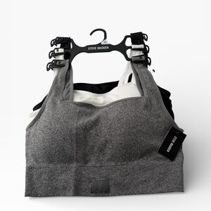 Steve Madden Support Padded Pullover Sports Bras Set of 3 Feminine Comfortable